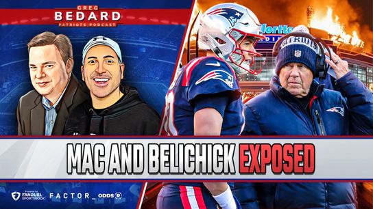 .@fdsportsbook & @oddsrcom Podcast & Video: Mac & Belichick exposed vs. Commanders; Could Belichick resign? taken at BSJ Headquarters (Patriots)